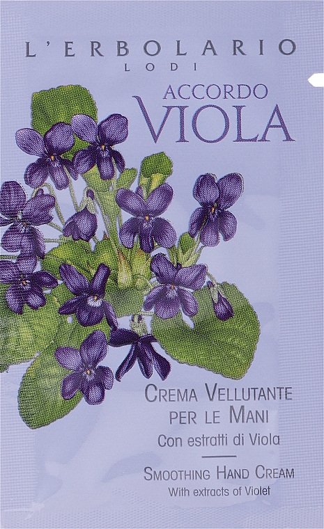 GESCHENK! Handcreme - L'Erbolario Accordo Viola Crema Vellutante per le mani (Probe)  — Bild N1