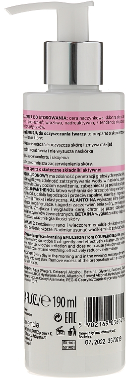 Beruhigende Reinigungsemulsion bei erweiterten Gesichtskapillaren - Bielenda Capillary Skin Soothing Face Cleansing Emulsion — Bild N2