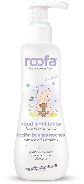 Körperlotion für Babys mit Kamille und Lavendel - Roofa Good Night Lotion
