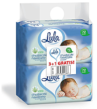 Düfte, Parfümerie und Kosmetik Feuchttücher für Babys mit Aloe 4x72 St. - LULA