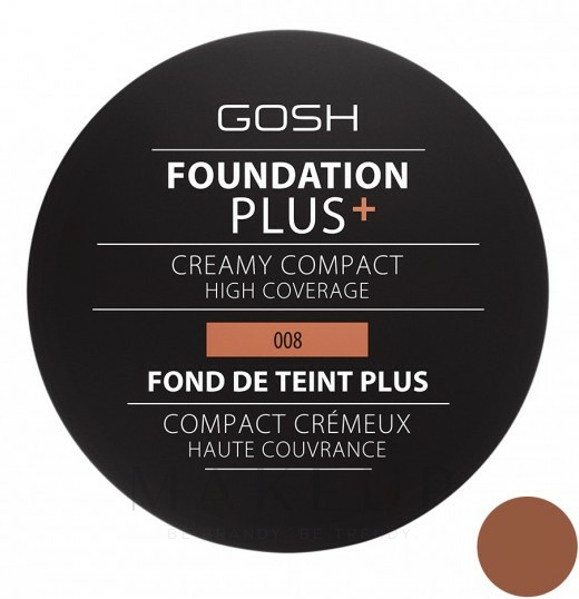Kompakt-Foundation - Gosh Foundation Plus + Creamy Compact High Coverage — Bild 08 - Golden