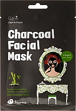 Düfte, Parfümerie und Kosmetik Erfrischende Tuchmaske mit Bambuskohle - Cettua Charcoal Facial Mask