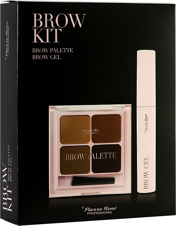 Pierre Rene Brow Kit (Augenbrauengel 10ml + Augenbrauenpalette) - Augenbrauen-Make-up-Set — Bild N1