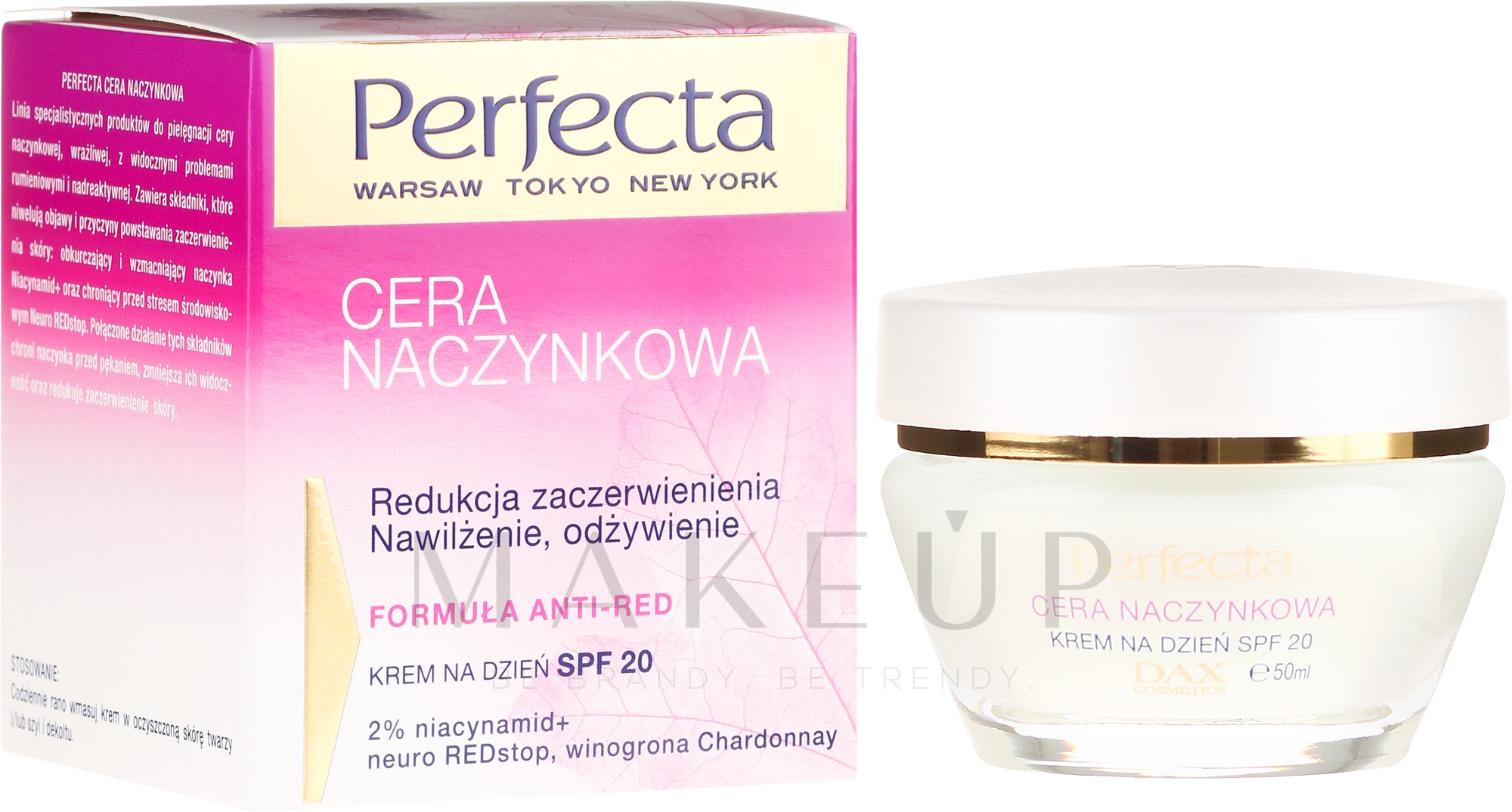 Tagescreme gegen Rötungen mit LSF 20 - Perfecta Cera Naczynkowa SPF 20 Cream — Bild 50 ml
