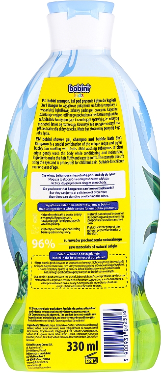 3in1 Shampoo, Duschgel und Schaumbad für Kinder mit Pre­bio­ti­kum und Haferextrakt Super Feuerwehrmann - Bobini — Bild N2