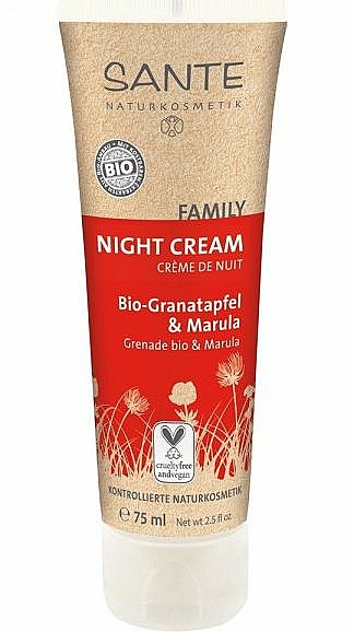 Nachtcreme mit Granatapfel und Marula - Sante Face Care Night Cream