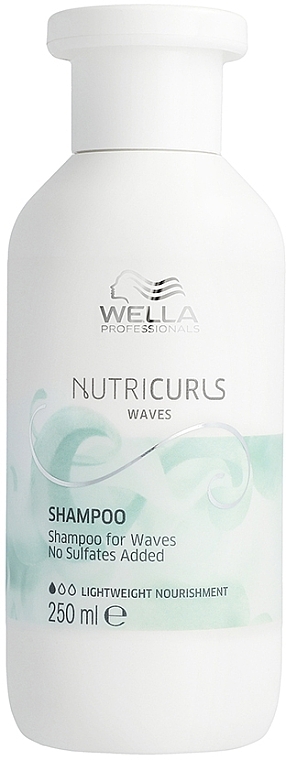 Pflegendes und feuchtigkeitsspendendes Shampoo für gewelltes und lockiges Haar - Wella Professionals Nutricurls Waves Shampoo  — Bild N1