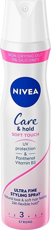 Haarspray mit flexiblem Halt - NIVEA Care & Hold Soft Touch 24H Flexible Hold 3 — Bild N1