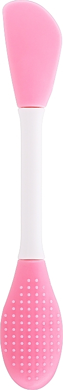 Doppelseitiger Gesichtsmasken-Pinsel aus Silikon rosa - Deni Carte — Bild N1