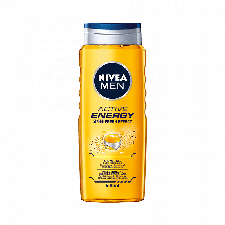 Revitalisierendes Duschgel für Haar, Körper und Gesicht mit Koffein - Nivea Men Active Energy 24H Fresh Effect — Bild N2