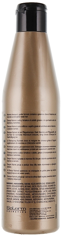 Nährendes und kräftigendes Shampoo mit Vitaminen - Salerm Linea Oro Nutrient Shampoo — Bild N2