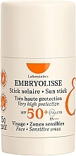 Düfte, Parfümerie und Kosmetik Sonnenschutzstick für das Gesicht SPF 50 - Embryolisse Laboratories Sun Stick SPF 50