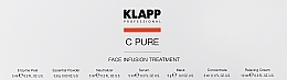 Düfte, Parfümerie und Kosmetik Set - Klapp C Pure Face Infusion Treatment (peel/5ml + powder/0.8g + neutr/5ml + mask/5g + serum/5ml + gel/3ml + cr/10ml)