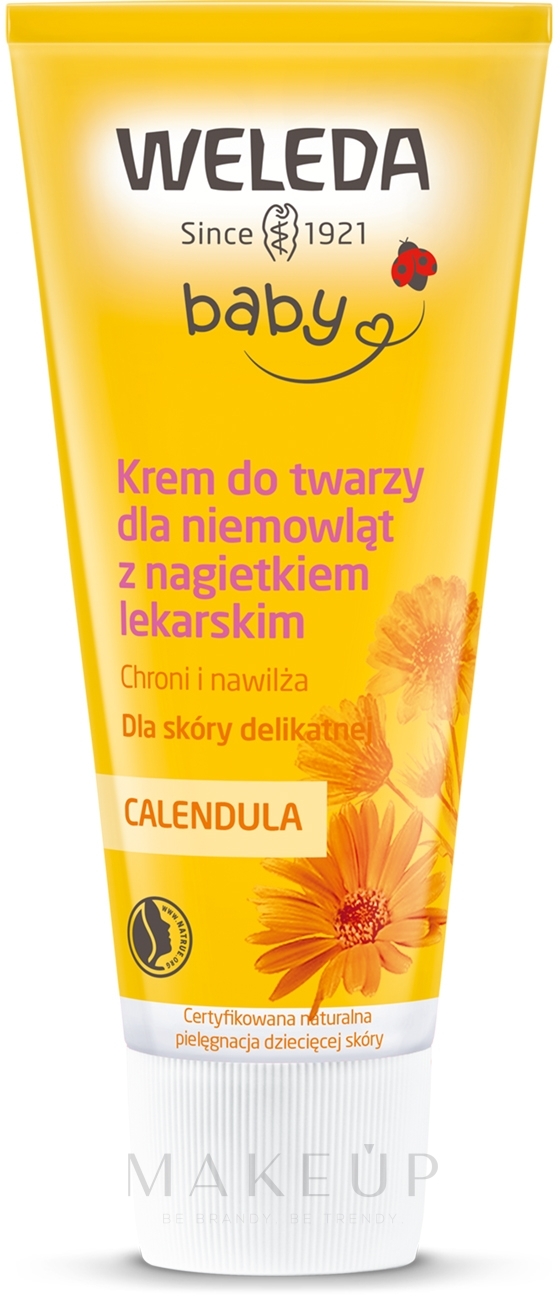 Feuchtigkeitsspedende und schützende Gesichtscreme mit Ringelblumenextrakt für Babys - Weleda Calendula Face Cream — Bild 50 ml