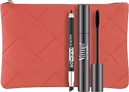 Düfte, Parfümerie und Kosmetik Pupa Kit Vamp! All In One Mascara & Multiplay - Pupa Kit Vamp! All In One Mascara & Multiplay (mascara/9ml + pencil/0.8g + bag)