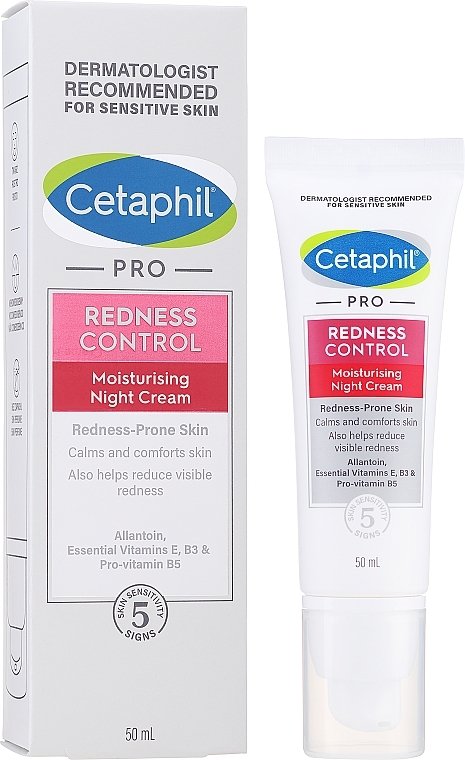 Feuchtigkeitsspendende Gesichtscreme für die Nacht - Cetaphil Pro Redness Control Moisturizer Night Cream 5 Signs Skin Sensitivity — Bild N2