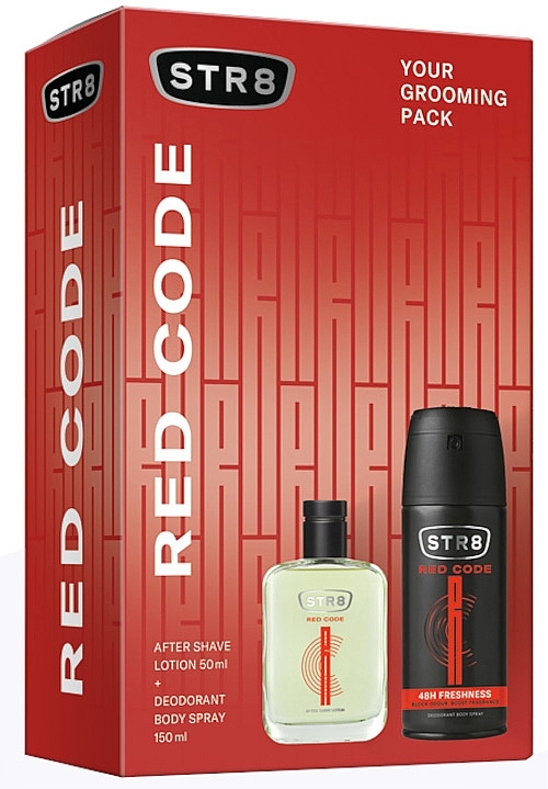 STR8 Red Code - Duftset (After Shave Lotion 50 ml + Körperspray 150 ml)  — Bild N1