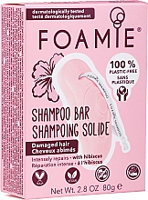 Festes Shampoo mit Hibiskus für geschädigtes Haar - Foamie Hibiskiss Shampoo — Bild N2