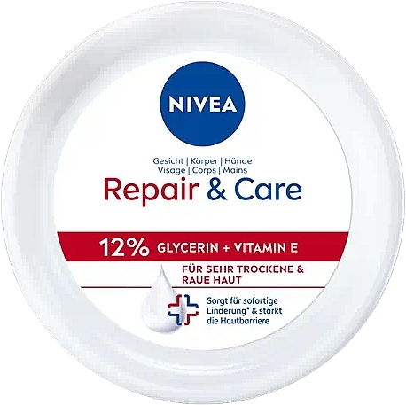 Creme mit Glycerin und Vitamin E - NIVEA Repair & Care 12% Glycerin + Vitamin E Cream — Bild N4