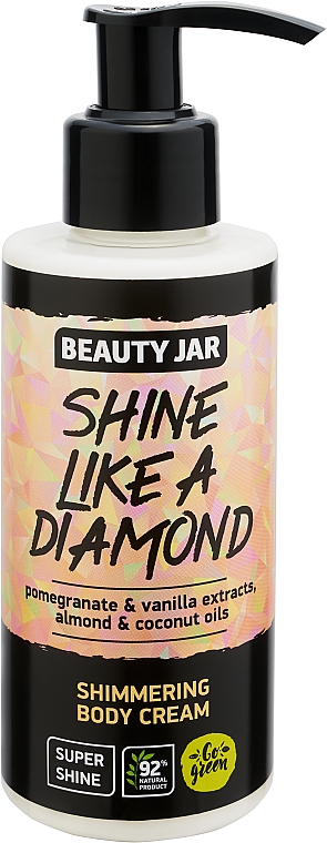 Schimmernde Körpercreme mit Granatapfel- und Vanilleextrakt und Mandel- und Kokosölen - Beauty Jar Shimmering Body Cream