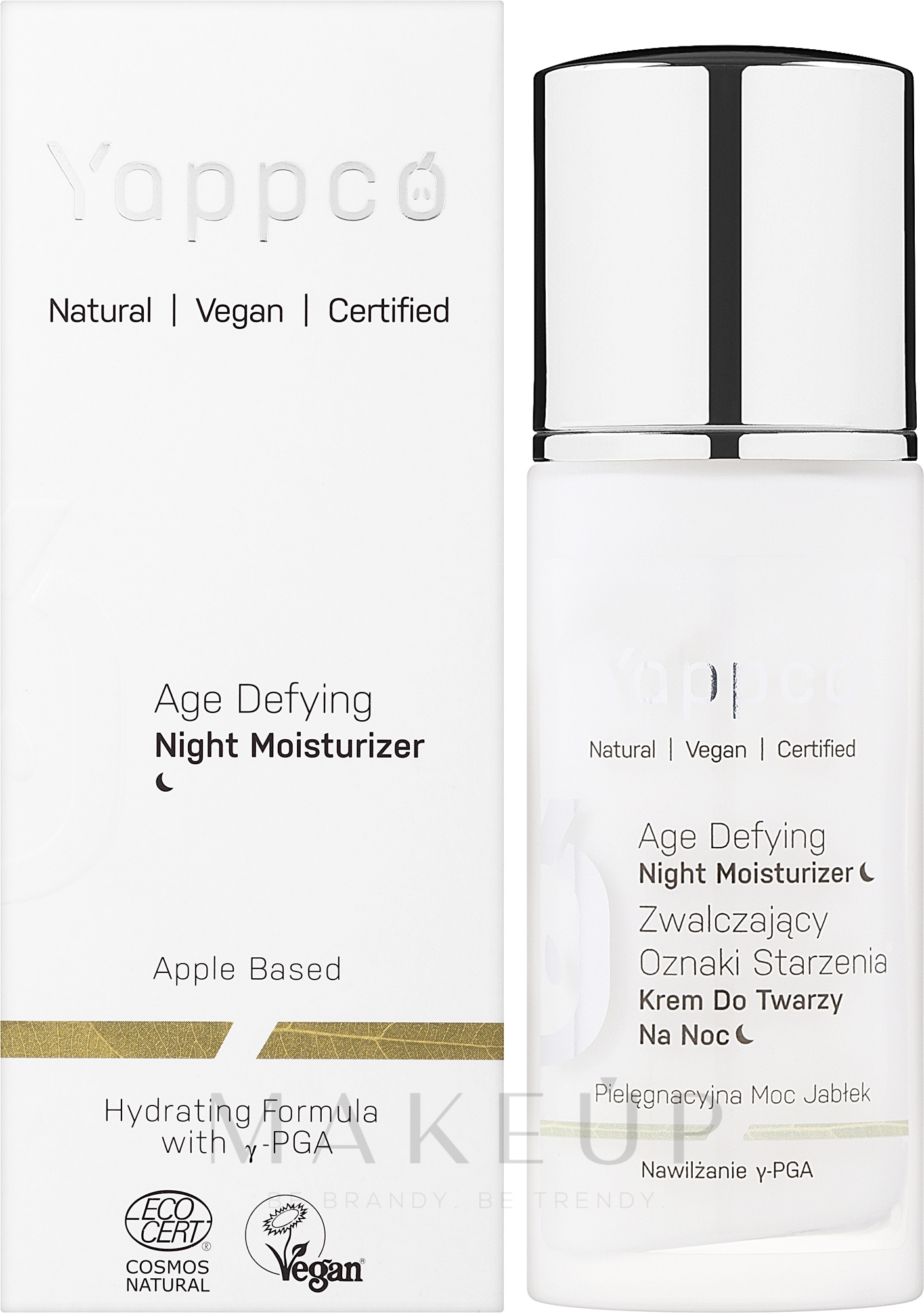 Feuchtigkeitsspendende Anti-Aging Nachtcreme - Yappco Age Defying Moisturizer Night Cream — Bild 50 ml