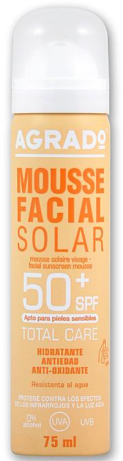 Sonnenschutz-Gesichtsmousse SPF50 - Agrado Solar Mousse Facial — Bild N1