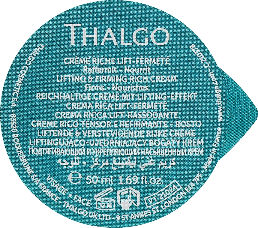 Reichhaltige Creme mit Liftingeffekt - Thalgo Silicium Lift Intensive Lifting & Firming Rich Cream (Refill)  — Bild N1