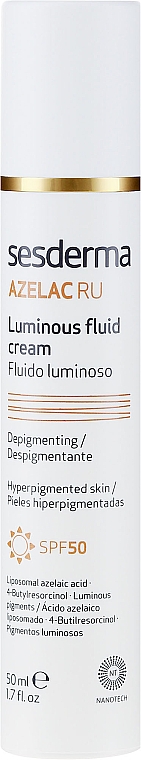 Aufhellendes Gesichtsfluid gegen Hyperpigmentierung - SesDerma Laboratories Azelac Luminous Fluid Cream — Bild N2