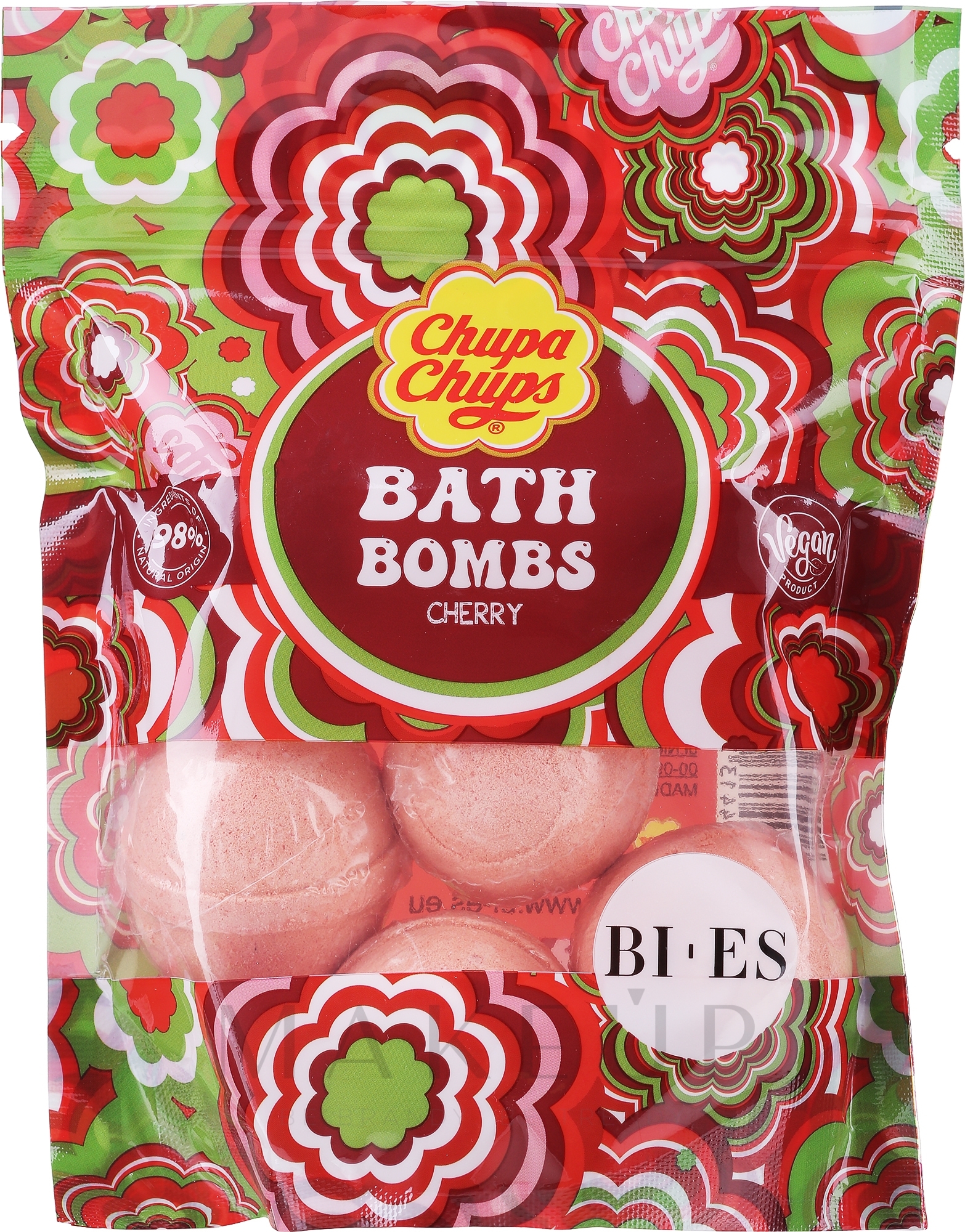 Badebombe - Bi-es Chupa Chups Cherry Juicy Bath Bomb — Bild 6 x 55 g