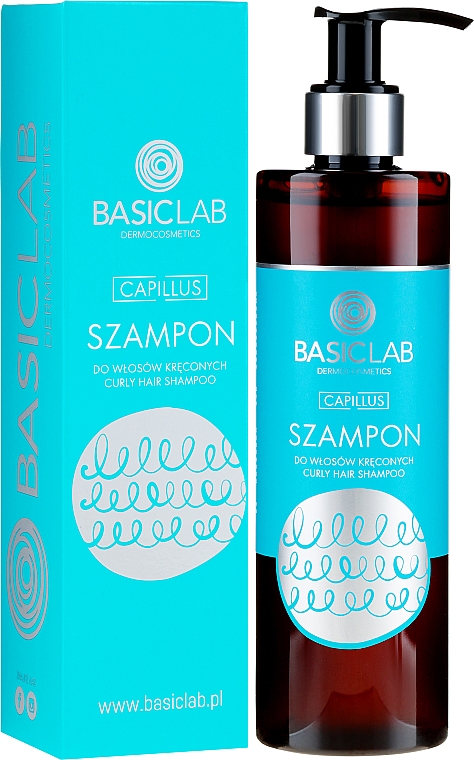 Feuchtigkeitsspendendes Shampoo für lockiges Haar mit Panthenol - BasicLab Dermocosmetics Capillus Curly Hair Shampoo — Bild N1