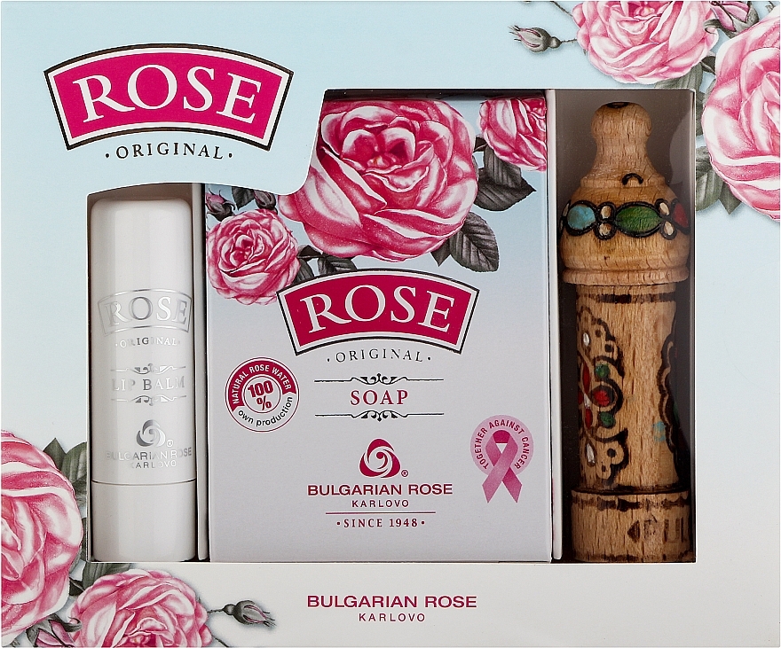 Gesichtspflegeset - Bulgarian Rose (Seife 100g + Lippenbalsam 4.5g + Öl 2ml) — Bild N2