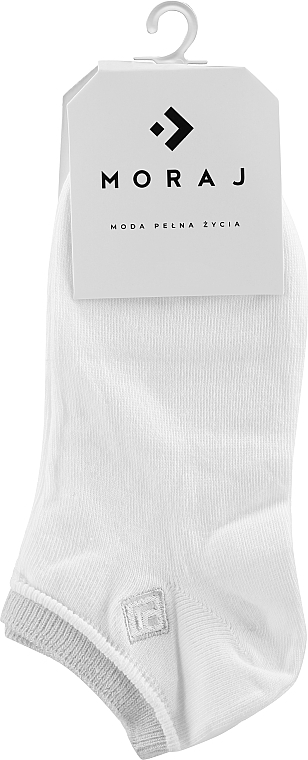 Socken weiß mit grauem Einsatz - Moraj — Bild N1