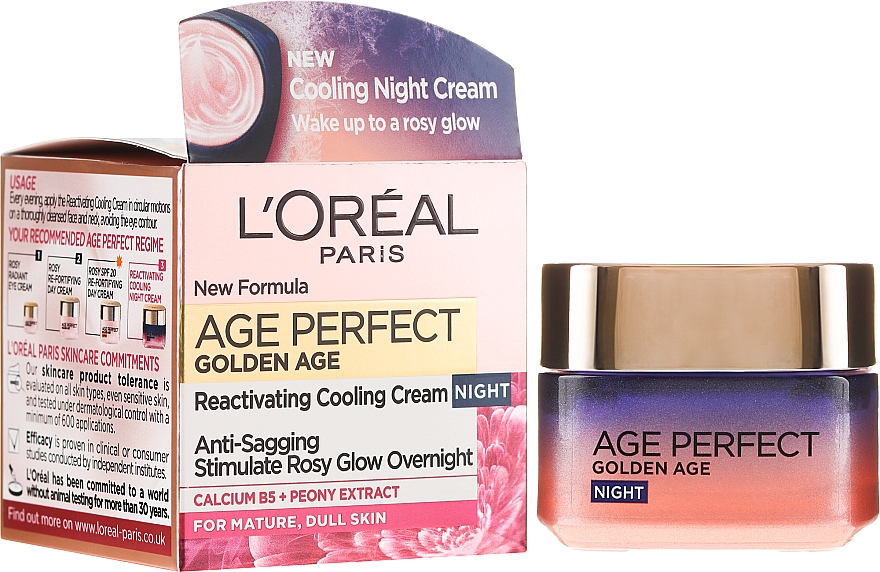 Stärkende Anti-Aging Nachtcreme - L'Oreal Paris Age Perfect Golden Age Night Cream — Bild N1