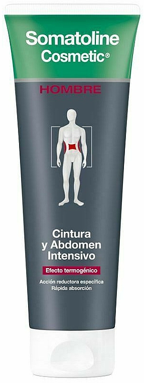 Wärmende Körpercreme zum Abnehmen für Taille und Bauch - Somatoline Cosmetic Men Intensive Waist and Abdomen — Bild N1