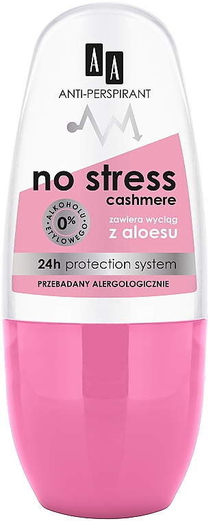 Deo Roll-on Antitranspirant No Stress - AA Deo Anti-Perspirant Multifunctional Cashmere 24H — Bild N1