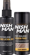 Haarpflegeset - Nishman Hair Building Keratin Fiber (Puderspray zur Haarverdichtung 21g + Fixierspray 100ml) — Bild N2