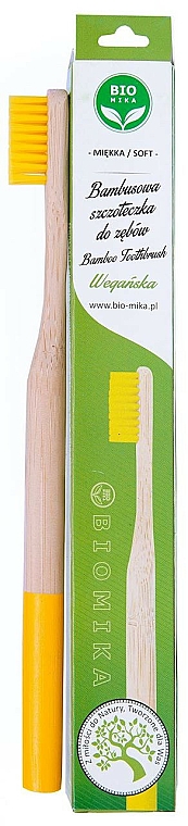 Bambuszahnbürste weich gelb - Biomika Natural Bamboo Toothbrush