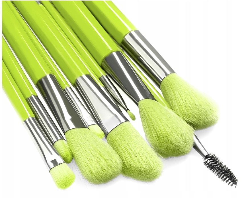 Make-up-Pinsel-Set neongrün 10-tlg. - Beauty Design — Bild N4