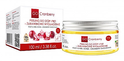 Glättendes Fuß- und Fersenpeeling mit Moosbeere - GoCranberry Cranberry Smoothing Foot & Heel Scrub — Bild N1