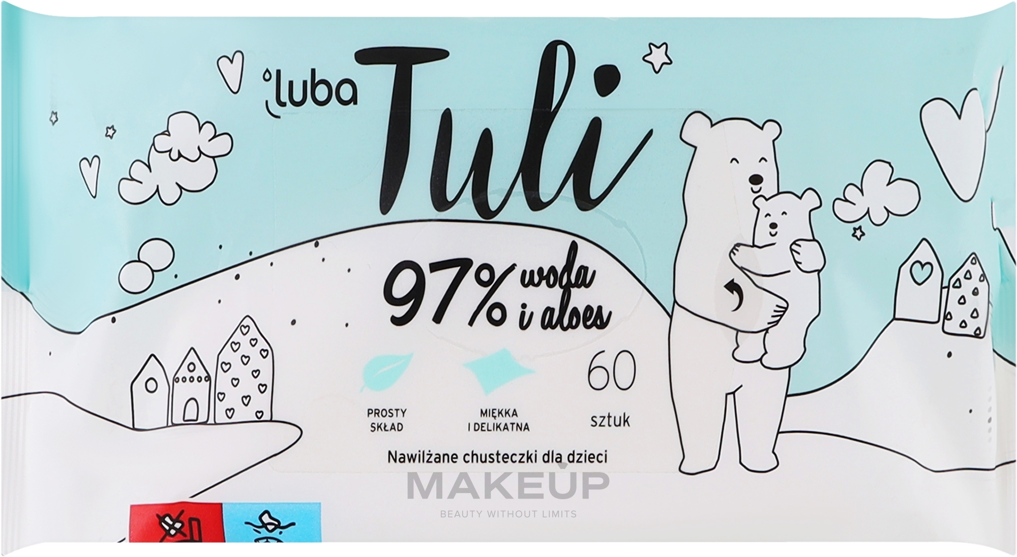 Feuchttücher für Babys und Kinder mit Aloe - Luba Tuli Baby Wipes — Bild 60 St.