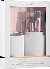 Make-up Pinselset in Etui 12 St. - Zoe Ayla Cosmetics Professional Brush Set — Bild N1
