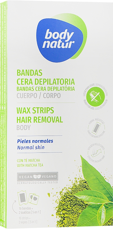 Wachsstreifen für die Körperdepilation - Body Natur Wax Strips for Body Normal-Dry Skin — Bild N1