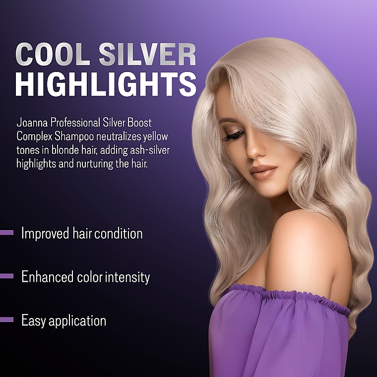 Shampoo für blondes Haar - Joanna Professional Silver Boost Complex Hair Shampoo — Bild N3