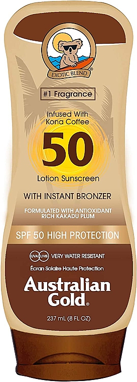 Bräunungscreme mit sofortiger Bräune - Australian Gold Lotion Sunscreen With Instant Bronzer SPF 50 — Bild N1