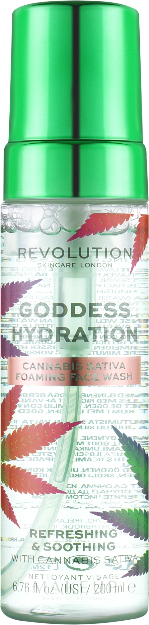 Waschschaum - Revolution Skincare Good Vibes Goddess Hydration Cannabis Sativa Foaming Face Wash — Bild 200 ml