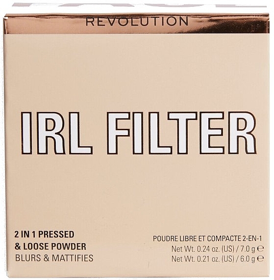 Gesichtspuder - Makeup Revolution IRL Filter 2 in 1 Pressed & Loose Powder Translucent — Bild N5