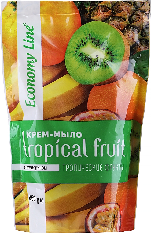 Flüssige Creme-Seife mit Glyzerin Tropische Früchte - Economy Line Tropical Fruits Cream Soap — Bild N1