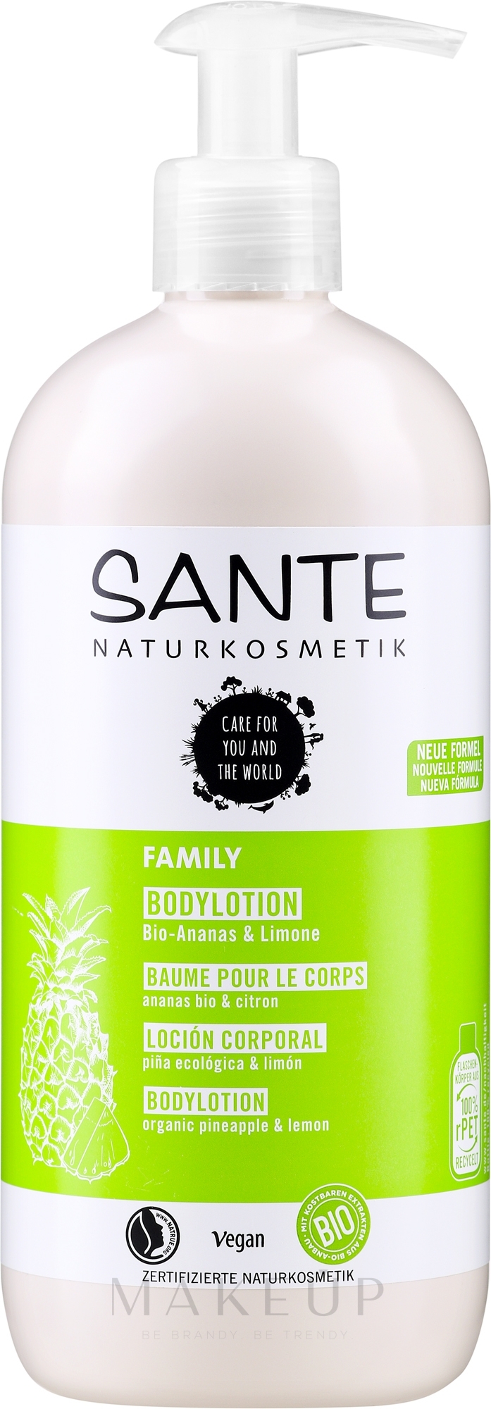 Körperlotion mit Ananas und Zitrone - Sante Body Lotion  — Bild 500 ml