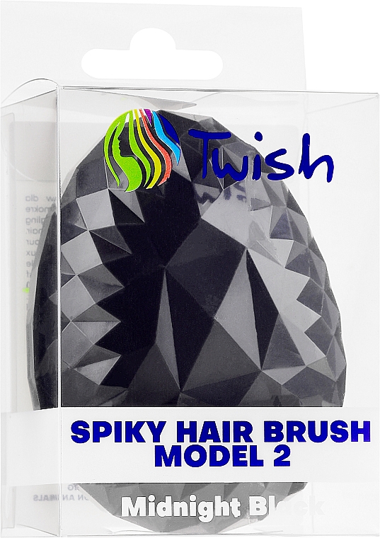 Entwirrbürste schwarz-grün - Twish Spiky Hair Brush Model 2 Midnight Black — Bild N2