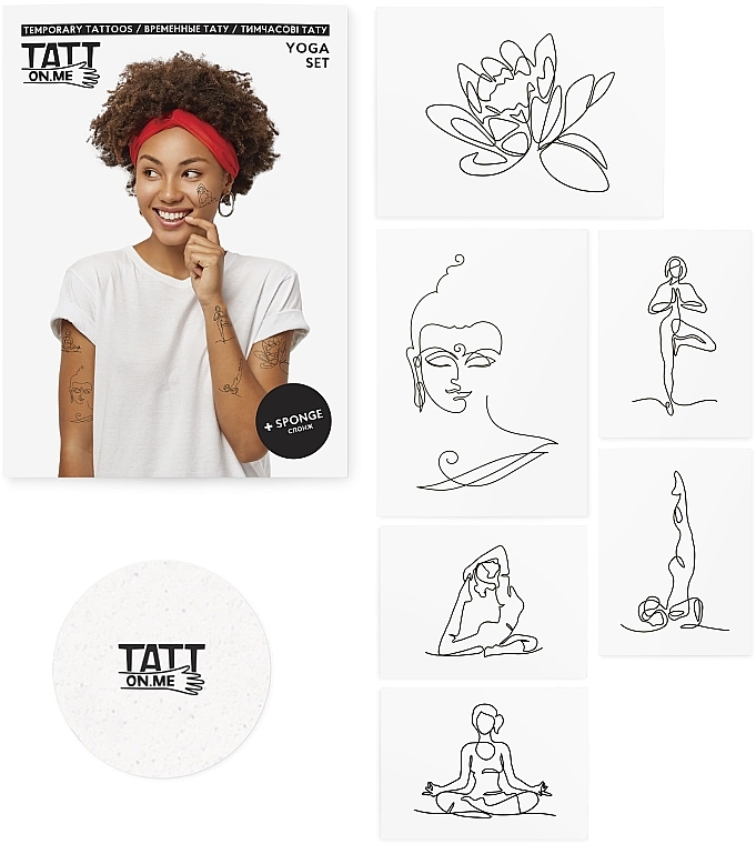 Temporäre Tätowierungen - TATTon.me Yoga Set — Bild N1